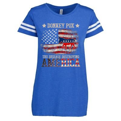 Donkey Pox The Disease Destroying America Funny Enza Ladies Jersey Football T-Shirt