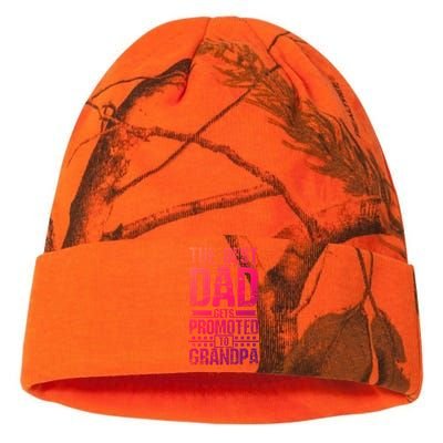 Dad Promoted To Grandpa With Dad Grandpa Funny Gift Kati Licensed 12" Camo Beanie