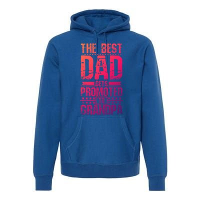 Dad Promoted To Grandpa With Dad Grandpa Funny Gift Premium Hoodie