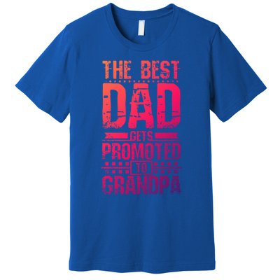 Dad Promoted To Grandpa With Dad Grandpa Funny Gift Premium T-Shirt