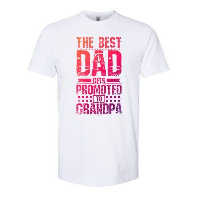 Dad Promoted To Grandpa With Dad Grandpa Funny Gift Softstyle CVC T-Shirt