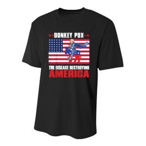 Donkey Pox The Disease Destroying America Anti Biden Youth Performance Sprint T-Shirt