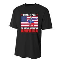 Donkey Pox The Disease Destroying America Anti Biden Youth Performance Sprint T-Shirt