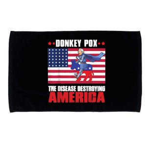 Donkey Pox The Disease Destroying America Anti Biden Microfiber Hand Towel