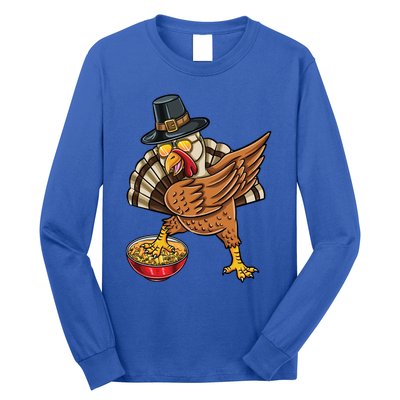 Dabbing Pilgrim Turkey Mac And Cheese Thanksgiving Gift Long Sleeve Shirt