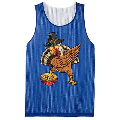 Dabbing Pilgrim Turkey Mac And Cheese Thanksgiving Gift Mesh Reversible Basketball Jersey Tank