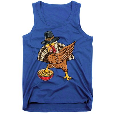 Dabbing Pilgrim Turkey Mac And Cheese Thanksgiving Gift Tank Top