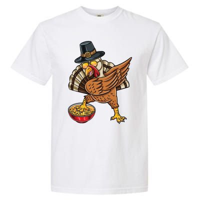 Dabbing Pilgrim Turkey Mac And Cheese Thanksgiving Gift Garment-Dyed Heavyweight T-Shirt