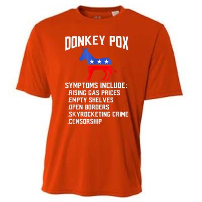 Donkey Pox The Disease Destroying America Funny Anti Biden Cooling Performance Crew T-Shirt