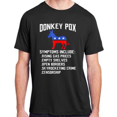 Donkey Pox The Disease Destroying America Funny Anti Biden Adult ChromaSoft Performance T-Shirt