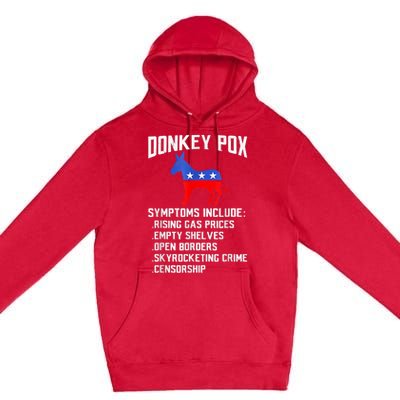 Donkey Pox The Disease Destroying America Funny Anti Biden Premium Pullover Hoodie