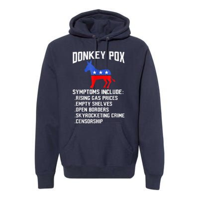 Donkey Pox The Disease Destroying America Funny Anti Biden Premium Hoodie