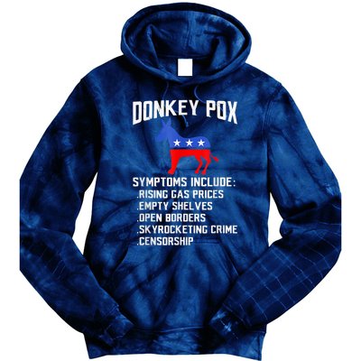 Donkey Pox The Disease Destroying America Funny Anti Biden Tie Dye Hoodie