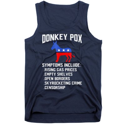 Donkey Pox The Disease Destroying America Funny Anti Biden Tank Top