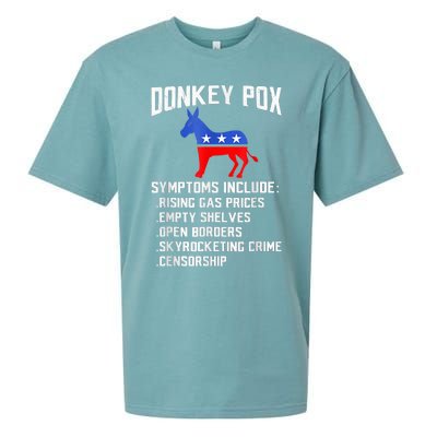 Donkey Pox The Disease Destroying America Funny Anti Biden Sueded Cloud Jersey T-Shirt