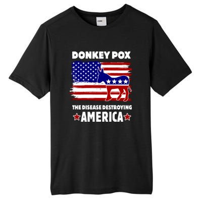 Donkey Pox The Real Problem Destroying America USA Funny Tall Fusion ChromaSoft Performance T-Shirt