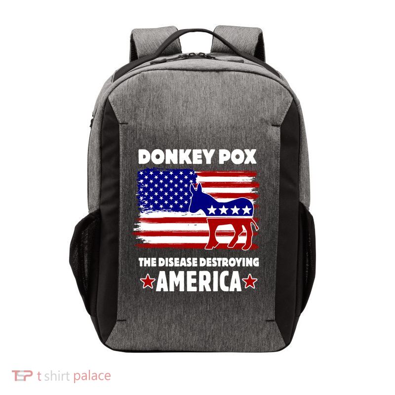 Donkey Pox The Real Problem Destroying America USA Funny Vector Backpack