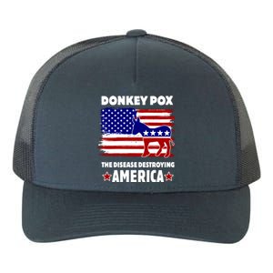 Donkey Pox The Real Problem Destroying America USA Funny Yupoong Adult 5-Panel Trucker Hat