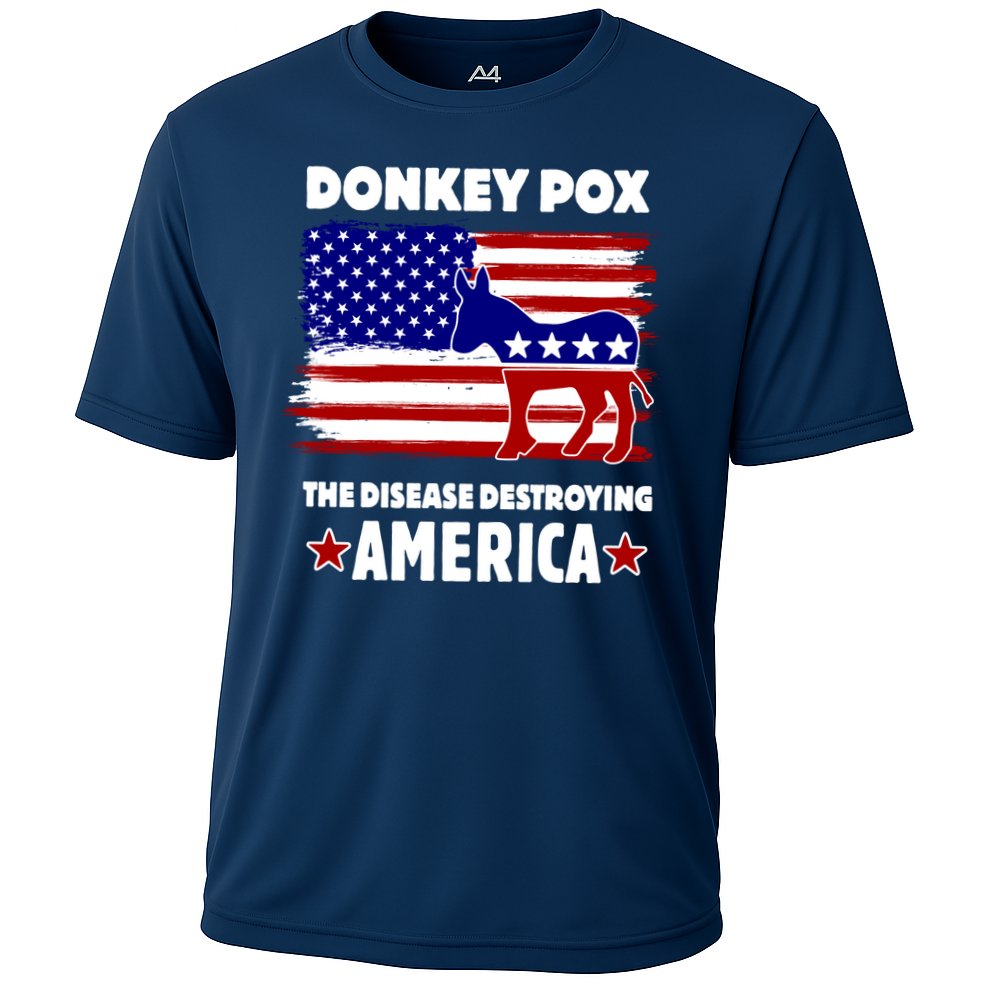Donkey Pox The Real Problem Destroying America USA Funny Performance Shirt