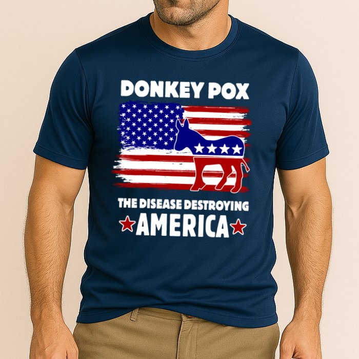 Donkey Pox The Real Problem Destroying America USA Funny Performance Shirt