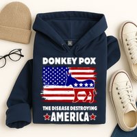 Donkey Pox The Real Problem Destroying America USA Funny Hoodie