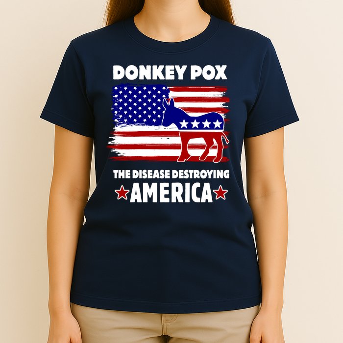 Donkey Pox The Real Problem Destroying America USA Funny T-Shirt
