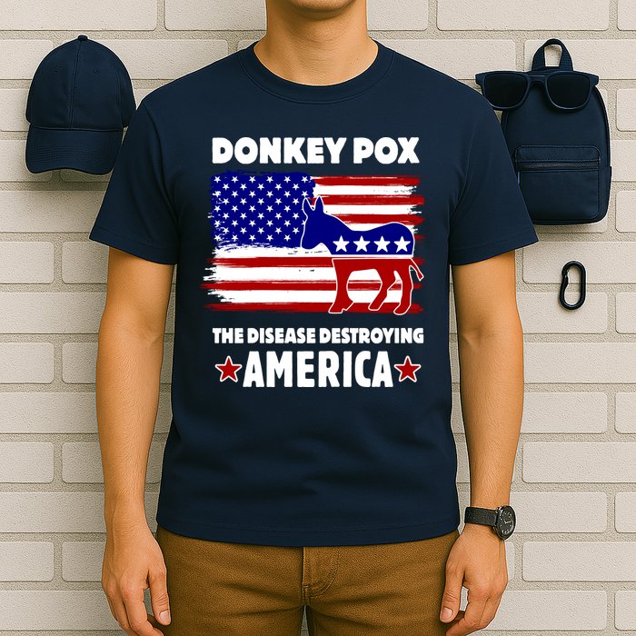 Donkey Pox The Real Problem Destroying America USA Funny T-Shirt
