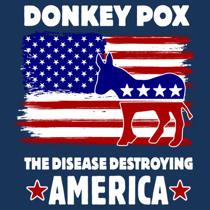 Donkey Pox The Real Problem Destroying America USA Funny 7-Panel Snapback Hat