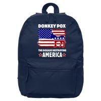 Donkey Pox The Real Problem Destroying America USA Funny 16 in Basic Backpack