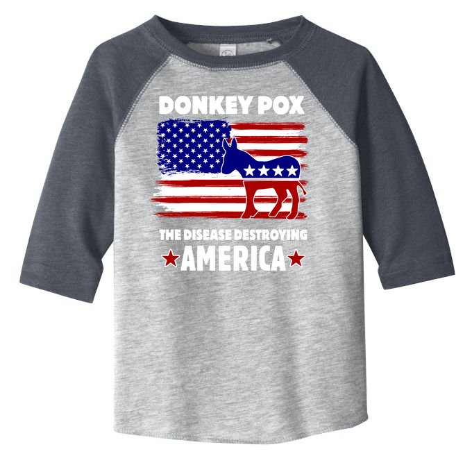 Donkey Pox The Real Problem Destroying America USA Funny Toddler Fine Jersey T-Shirt