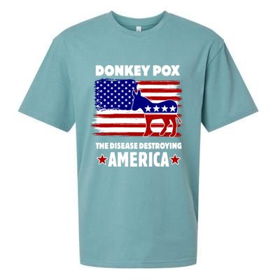Donkey Pox The Real Problem Destroying America USA Funny Sueded Cloud Jersey T-Shirt