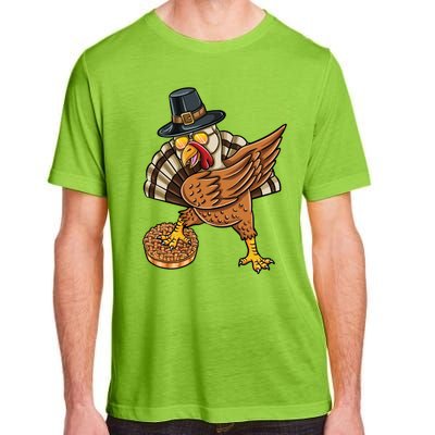 Dabbing Pilgrim Turkey Apple Pie Thanksgiving Gift Adult ChromaSoft Performance T-Shirt