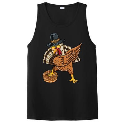 Dabbing Pilgrim Turkey Apple Pie Thanksgiving Gift PosiCharge Competitor Tank