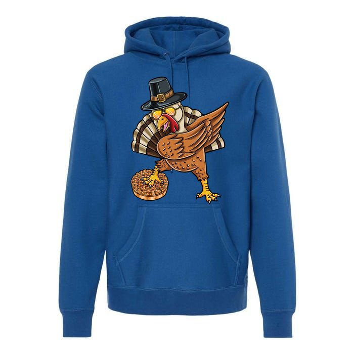 Dabbing Pilgrim Turkey Apple Pie Thanksgiving Gift Premium Hoodie