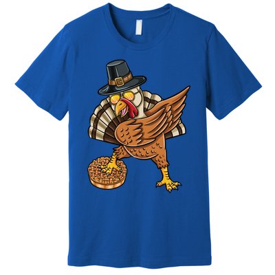 Dabbing Pilgrim Turkey Apple Pie Thanksgiving Gift Premium T-Shirt