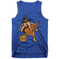 Dabbing Pilgrim Turkey Apple Pie Thanksgiving Gift Tank Top