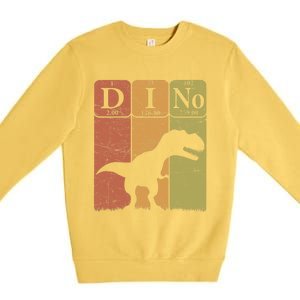 Dinosaur Periodic Table Elements T Rex Dino Paleontologist Premium Crewneck Sweatshirt