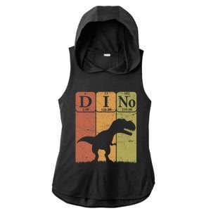 Dinosaur Periodic Table Elements T Rex Dino Paleontologist Ladies PosiCharge Tri-Blend Wicking Draft Hoodie Tank