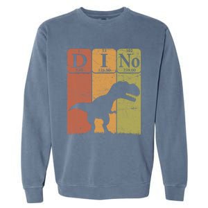 Dinosaur Periodic Table Elements T Rex Dino Paleontologist Garment-Dyed Sweatshirt