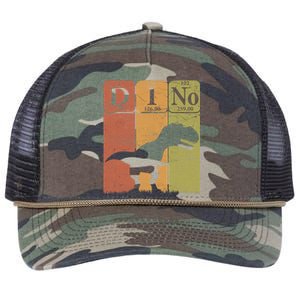 Dinosaur Periodic Table Elements T Rex Dino Paleontologist Retro Rope Trucker Hat Cap