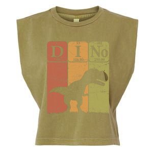 Dinosaur Periodic Table Elements T Rex Dino Paleontologist Garment-Dyed Women's Muscle Tee