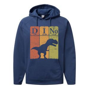 Dinosaur Periodic Table Elements T Rex Dino Paleontologist Performance Fleece Hoodie