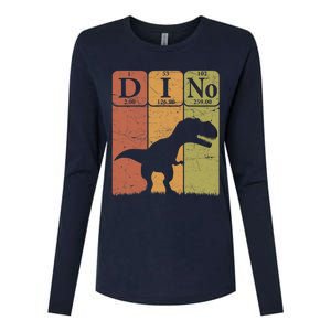 Dinosaur Periodic Table Elements T Rex Dino Paleontologist Womens Cotton Relaxed Long Sleeve T-Shirt