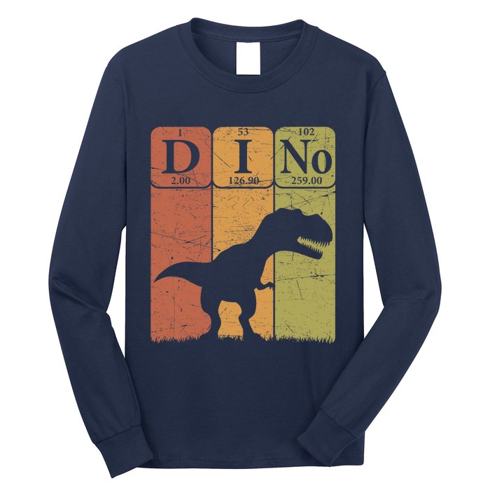 Dinosaur Periodic Table Elements T Rex Dino Paleontologist Long Sleeve Shirt