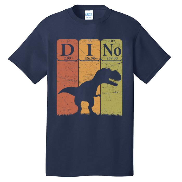 Dinosaur Periodic Table Elements T Rex Dino Paleontologist Tall T-Shirt