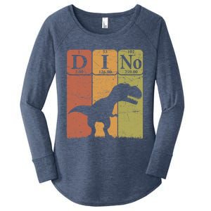 Dinosaur Periodic Table Elements T Rex Dino Paleontologist Women's Perfect Tri Tunic Long Sleeve Shirt