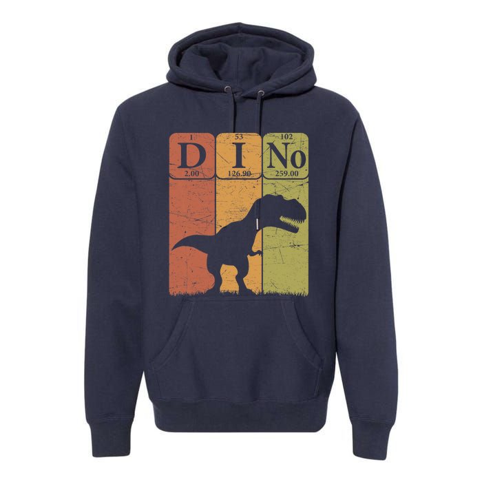 Dinosaur Periodic Table Elements T Rex Dino Paleontologist Premium Hoodie