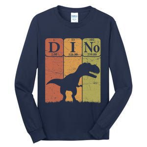 Dinosaur Periodic Table Elements T Rex Dino Paleontologist Tall Long Sleeve T-Shirt