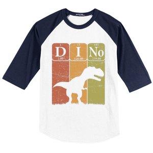 Dinosaur Periodic Table Elements T Rex Dino Paleontologist Baseball Sleeve Shirt