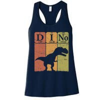 Dinosaur Periodic Table Elements T Rex Dino Paleontologist Women's Racerback Tank